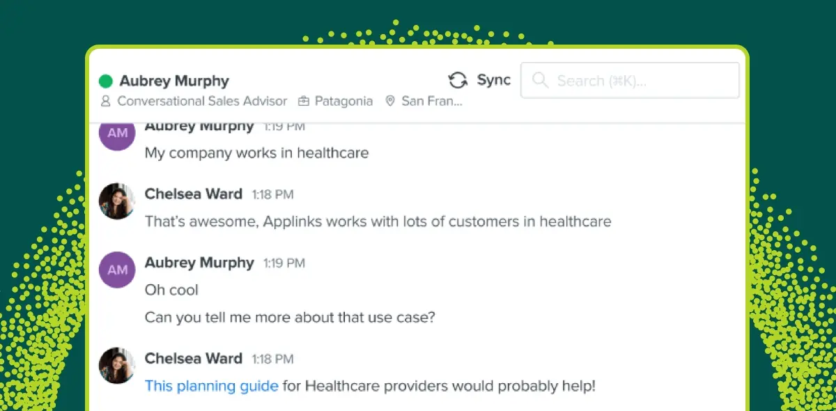 live chat screenshot